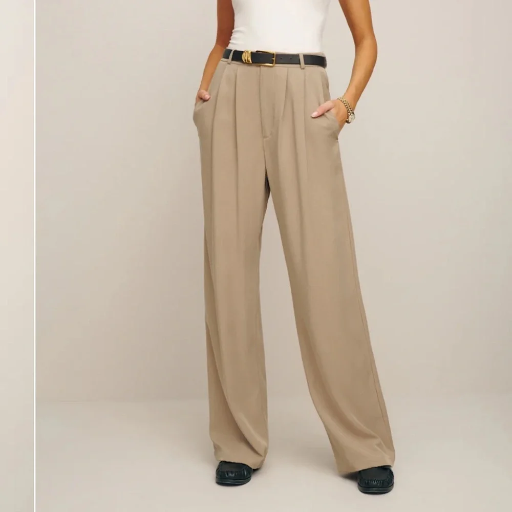 Reformation - Mason Pant in Khaki (size: 8P) NWT - Picture 2 of 14
